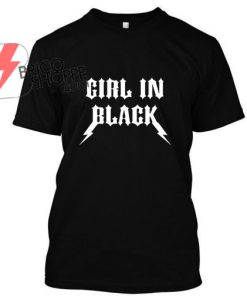 Girl-InBlack-Metal-TShirt-Woman