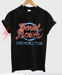 Best T-shirt Black David Bowie 1978 World Tour on Sale