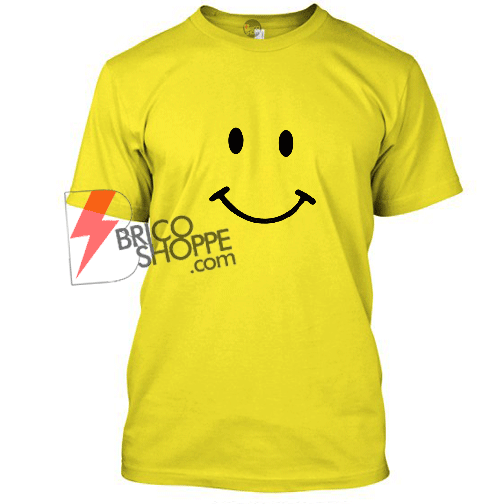 Mustard yellow smiley face shirt