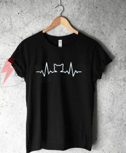Cat Heartbeat T-Shirt Man Woman,T-Shirt On Sale