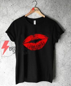 LADIES VALENTINE SHIRT Kiss Lips Tri Blend Slouchy T Shirt