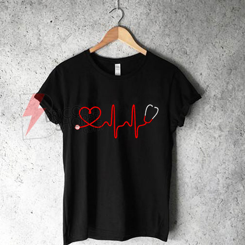 Love Heartbeat nurse-T-Shirt
