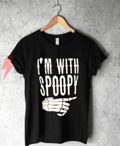 i'm With Spoopy T-Shirt On Sale