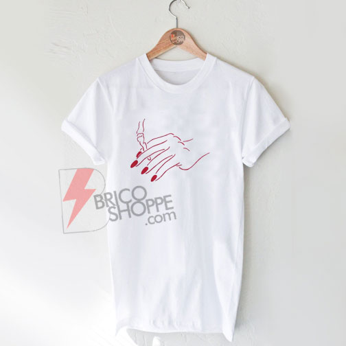 Hand With Smoke art Shirt On Sale