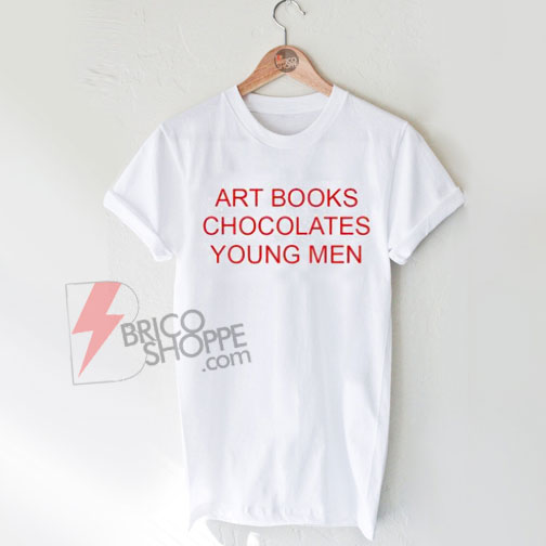 art-books-chocolates-young-men-T-shirt-on-Sale