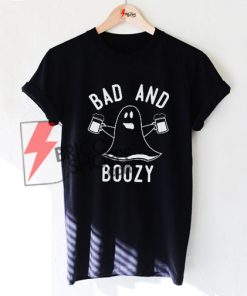BAD & BOOZY Halloween Beer, Funny Halloween Shirt On Sale