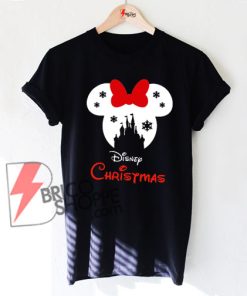 Disney-SNOWFLAKE-CASTLE-Shirt,-Disney-Christmas-shirts,Mickey-minnie mouse shirts