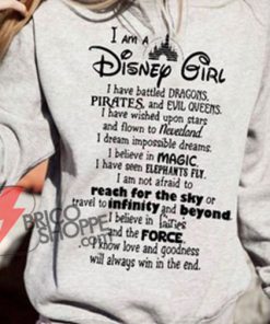 I Am Disney Girl Sweatshirt On Sale