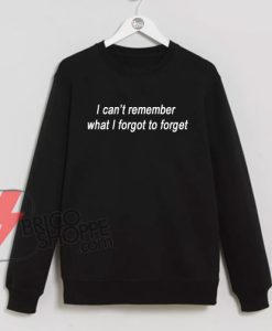 I can’t remember what I forgot to forget Sweatshirt