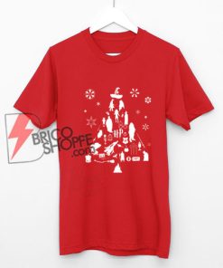 Harry Potter Christmas Tree Silhouette T-Shirt On Sale