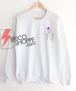 Cute-heart-kpop-Sweatshirt,-Heart-hand-symbol-Kpop-Sweatshirtt