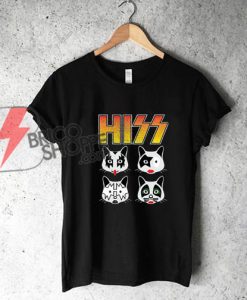 Kiiss cat band Shirt - Cat Rock Band Shirt - Funny Kitty Kiss Band Shirt