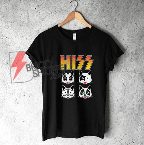 Kiiss cat band Shirt - Cat Rock Band Shirt - Funny Kitty Kiss Band Shirt
