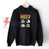 Kiss cat band Hoodie - Cat Rock Band Hoodie - Funny Kitty Kiss Band Hoodie