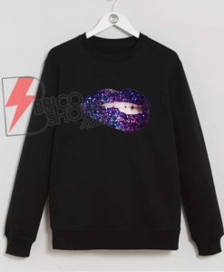 bite-the-lips-Glitter-Sweatshirt On Sale