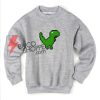 Dino pixel Sweatshirt - Funny Sweatshirt On Sale