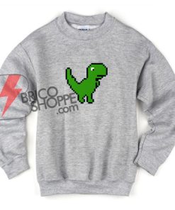 Dino pixel Sweatshirt - Funny Sweatshirt On Sale
