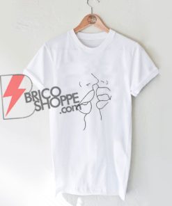 Kiss-Line-art-T-shirt---Funny-Shirt-On-Sale