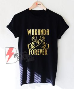 Wakanda-Forever-Salute-Gold-Shirt-Black-Panther-T-shirt