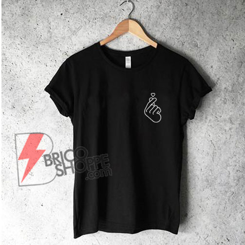 BTS shirt Korean love symbol pocket - kpop T-Shirt - Funny's Shirt On Sale