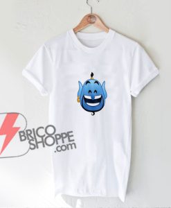 Disney Aladdin Happy Smile Grin Genie Cartoon Emoji Shirt - Funny Shirt On Sale
