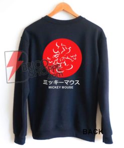 MICKEY MOUSE JAPANESE Sweatshirt – Funny Mickey Mouse Sweatshirt – Disney Vacation Sweatshirt