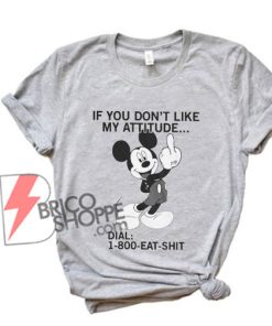 800-eat-shit---Funny-mickey-mouse-Shirt---Funny-Shirt-Grey
