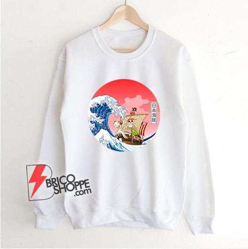 Going Merry x The great wave off kanagawa Sweatshirt - Funny Going Merry Sweatshirt