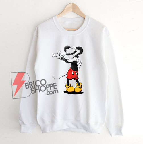 Mickey Mouse MJ Michael Jackson Sweatshirt - Parody Sweatshirt - Funny Disney Sweatshirt