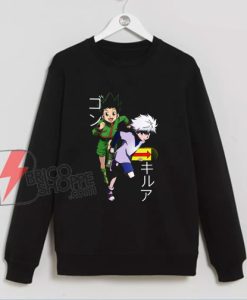 Gon and Killua shirt Sweatshirt – Funny Sweatshirt On Sale