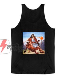 Jesus Crossing Up Satan Basketball Tank Top - Funny Tank Top