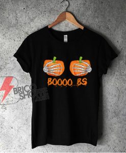 Funny Halloween booobs skeleton hands Shirt - Funny Shirt