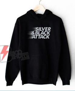 Silver & Black Attack Hoodie - Funny Hoodie On Sale