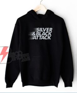 Silver & Black Attack Hoodie - Funny Hoodie On Sale
