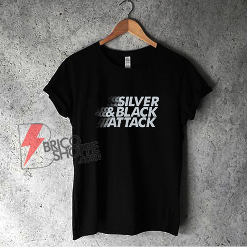 Silver & Black Attack T-Shirt - Funny Shirt On Sale