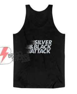 Silver & Black Attack Tank Top - Funny Tank Top On Sale