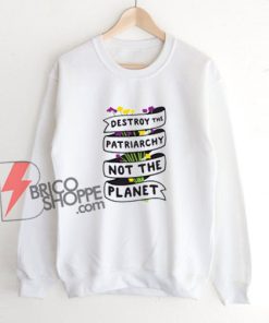 Destroy The Patriarchy Not The Planet Sweatshirt - Funny Sweatshirt