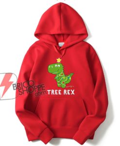 Funny Christmas Dinosaur Tree Rex Hoodie - Funny Christmas Hoodie