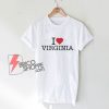 I Love Virginia T-Shirt - Funny Shirt On Sale