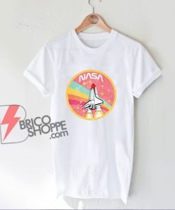 NASA ROCKET Pastel Color T-Shirt - Funny NASA Shirt On Sale