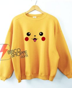 Pokémon Sweatshirt - Pokemon Pikachu Face Sweatshirt - Funny Sweatshirt