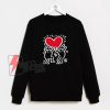 Keith Haring Big Love Sweatshirt - Funny Valentine Gift Sweatshirt - Funny Sweatshirt