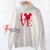 LOVE MICKEY MOUSE - Mickey Mouse Hoodie - Valentine Mickey Mouse Hoodie - Funny Disney Hoodie