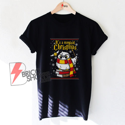 Owl Magic Christmas Ugly T-Shirt - Funny Harry Potter Shirt - Shirt - bricoshoppe.com