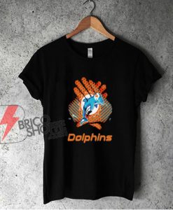 Cool Miami Dolphins Gloves Logo T-Shirt