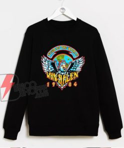 Van Halen Tour Of The World Band Sweatshirt - Van Halen Sweatshirt - Funny Sweatshirt