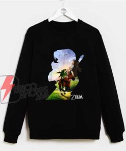 Zelda-Link-Epona-Ride-Silhouette-Sweatshirt