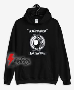 Live Deliciously Black Phillip Goat Hoodie