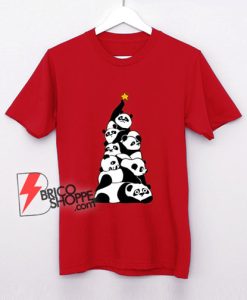 Christmas Tree Pandas Cute T-Shirt