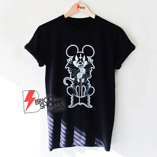 Black-metal-Mickey-Mouse-Disney-T-Shirt